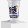 Bicchiere di plastica personalizzato stampato con il logo di 'Crée Ta Crêpe'