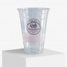 Branded 450 ml plastic cup with 'Desserthuset' logo