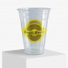 Bicchiere di plastica stampato personalizzato con logo 'Bagel Bucks'
