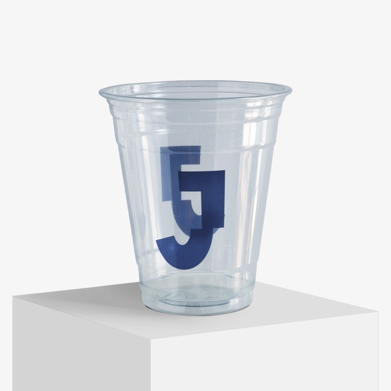 Bicchiere in plastica personalizzato da 350 ml con stampa a 6 colori