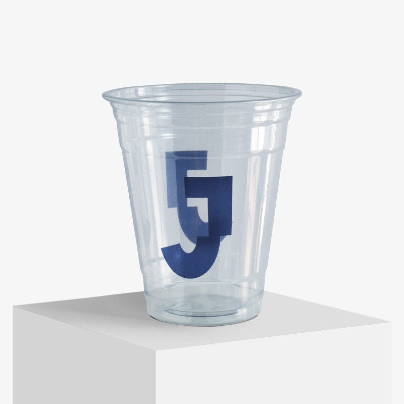 Vaso de plástico personalizado de 350 ml con estampado a 6 colores