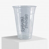 Individually printed 450 ml plastic cup with logo of 'Rbabarrab'