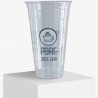 Personalised plastic cup with 'PURE Juice Bar' logo