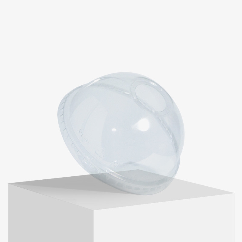 Tapa de cúpula para vasos de plástico