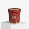 Personalized ice cream cup with lid with Salz Blumen logo and design