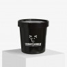 Personalized takeaway food cup with lid with "Gourmetfleisch" logo and design