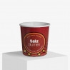 Personalized food cup with "Salz Blumen" logo and design
