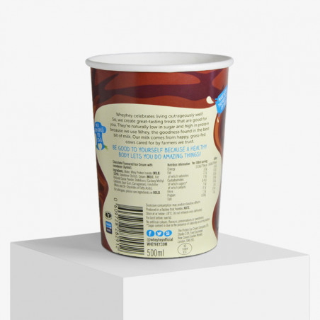 Backside of custom printed 480 ml food cup