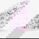 Räätälöity valkoinen donitsipaperi, jossa 'Abigail's Donuts' -logo