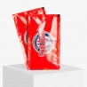 Vådservietter med rød triplex overflade med 'Uncle Sam's - American PUB' logo