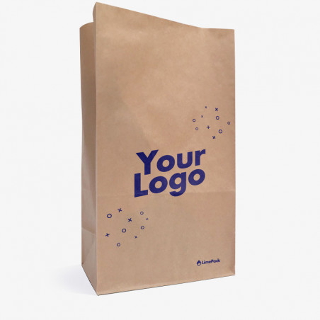 Bolsa de papel personalizada de 16L en kraft