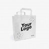 13L white paper bag with handle with your logo