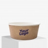 750 ml brown paper bowl with your logo