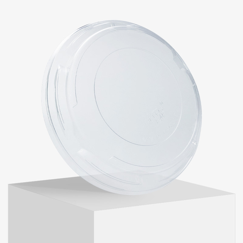 Clear plastic lids for paper bowls to show your foods!