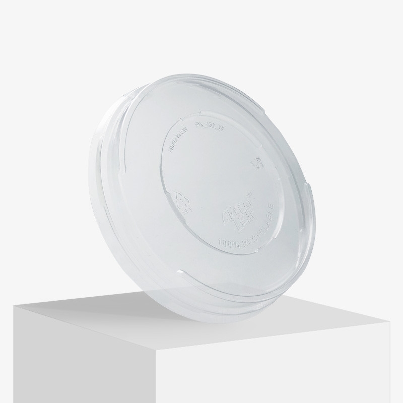 Clear plastic lid for 750 ml paper bowls