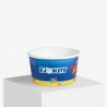 Custom printed 200ml ice cream cup in colors with 'Fjordy' motif