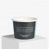 400ml isbæger i sort og blå trykt med 'Bellaggio' logo