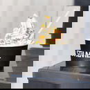 Copa de helado negra impresa personalizada