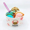 Custom printed ice cream cup with 'Taiyaki' logo and design