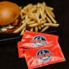 Custom printed wet wipes for burger meals