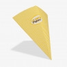 Waffle paper cone with custom print in size L