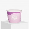 Custom printed 400ml ice cream cup in purple with matte surface