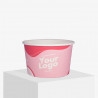 Pot à glace 300ml imprimé personnalisé en rose