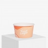 Pot à glace 150ml imprimé personnalisé avec surface orange