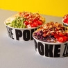 Poke bowls in personalized salad bowls
