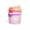 Custom printed ice cream cups in multiple sizes and colors