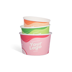Ice cream cups with logo – Matte surface