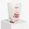 Caja para wok abierta impresa con "Your Logo" en tamaño de 480 ml