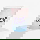 Soup cup of 480 ml with pink and blue surface and custom print