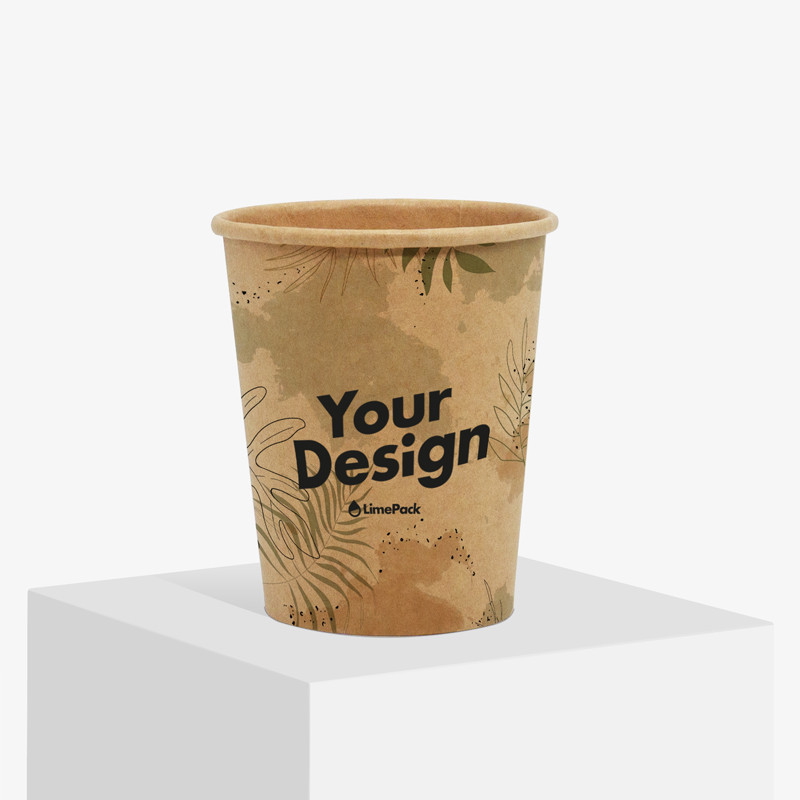 Brown kraft paper cups