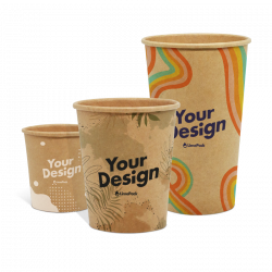 Brown kraft paper cups