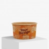 Custom printed ice cream cup in kraft brown size 160 ml