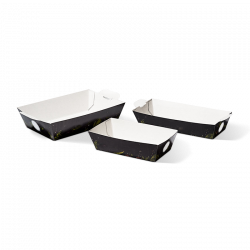 Custom printed hot dog trays