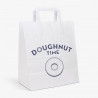 11L takeaway papirspose i hvid med Doughnut Time-logo