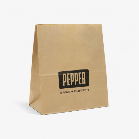 Block bottom paper bags with custom print