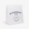 11L white block bottom bag printed with Douhgnut Time logo