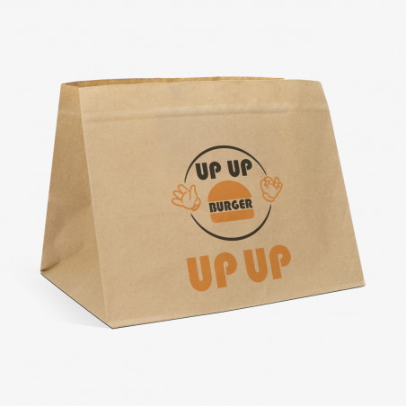 Block bottom paper bags with custom print