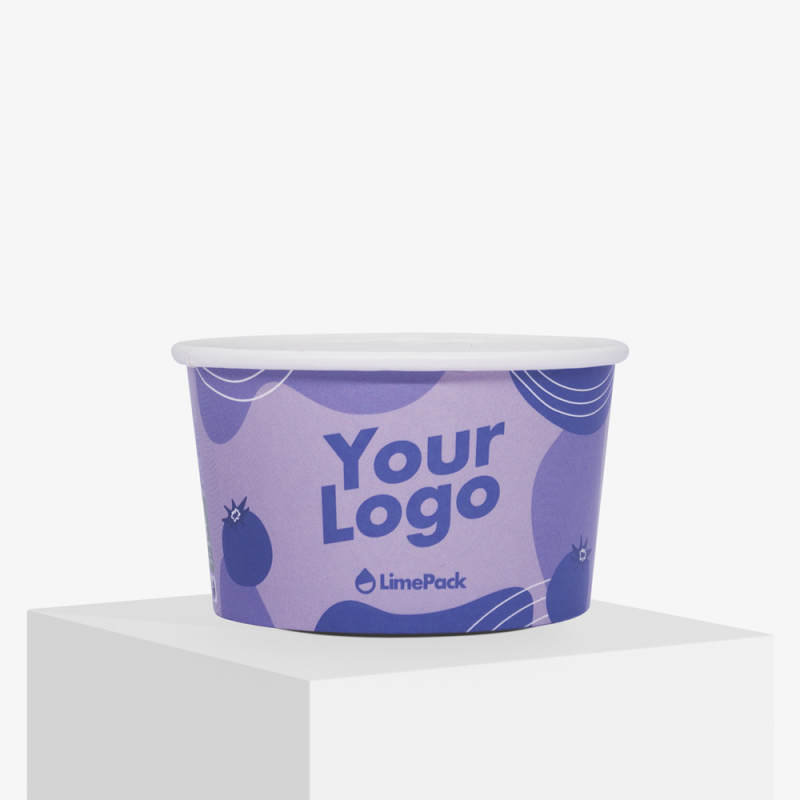 220 ml biodegradable ice cream cup with your logo