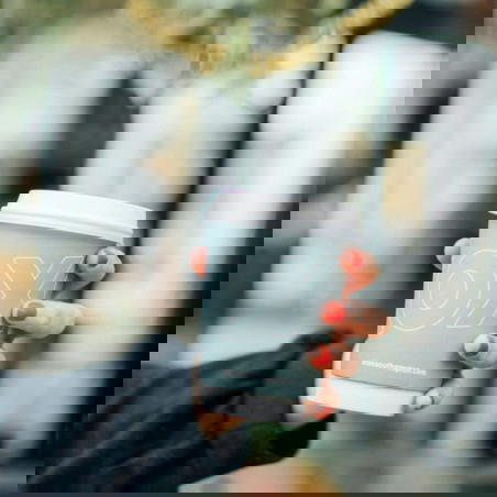 Branded 8 oz double wall cups for XOXO