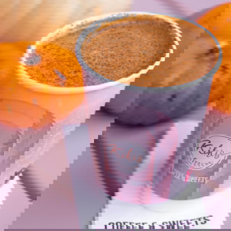 Branded 12 oz double wall cup for Kikis