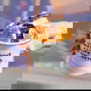 Glassbägare med lock