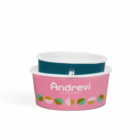 Pots à glace avec impression digitale