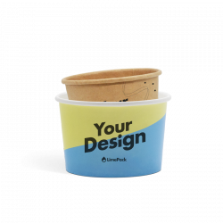 Express ice cream cups with digital print