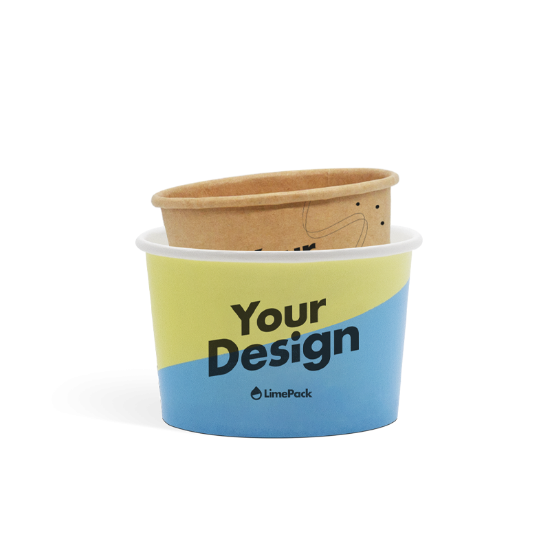 Ice cream cups printed with your logo