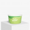 200ml green ice cream cup with custom print