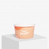 Custom printed 150ml ice cream cup with orange surface